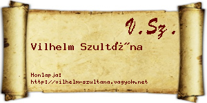 Vilhelm Szultána névjegykártya